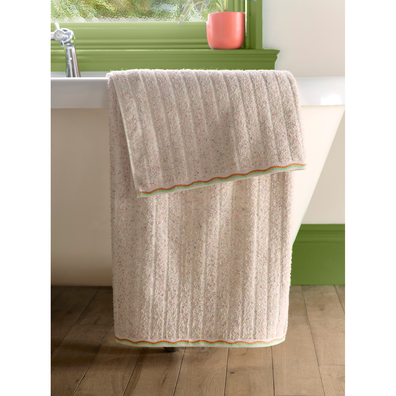 George Natural Fusion Speckle Woven Rib Towel Range