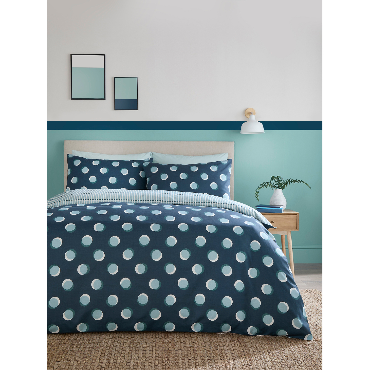 George Blue Fusion Polka Spot Duvet Cover Set
