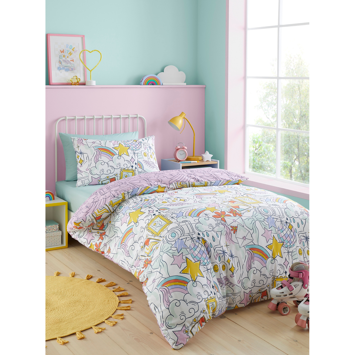 George Multi Bedlam Doodle Hobby Duvet Cover Set
