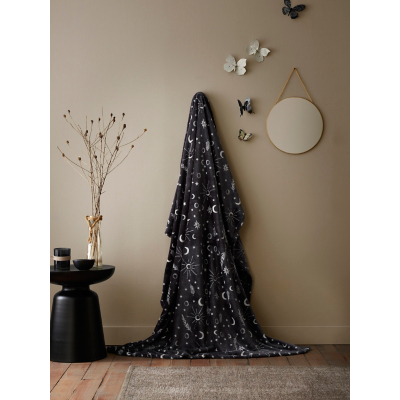 Celeste Grey Fleece Throw (120cm x 150cm) - One Size / Grey