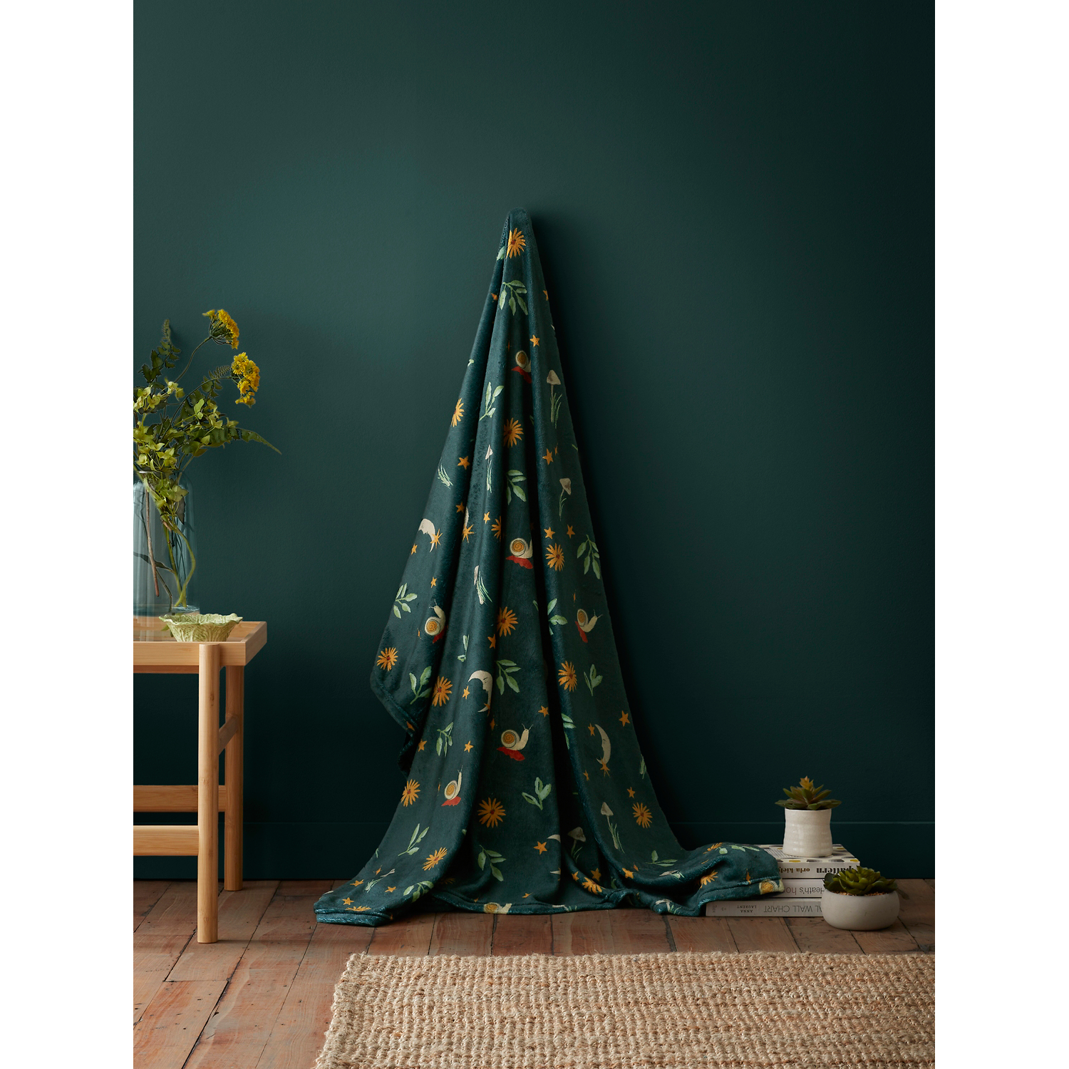 George Green Fusion Botanical Mushrooms Fleece 120 X 150Cm Throw - Image 5