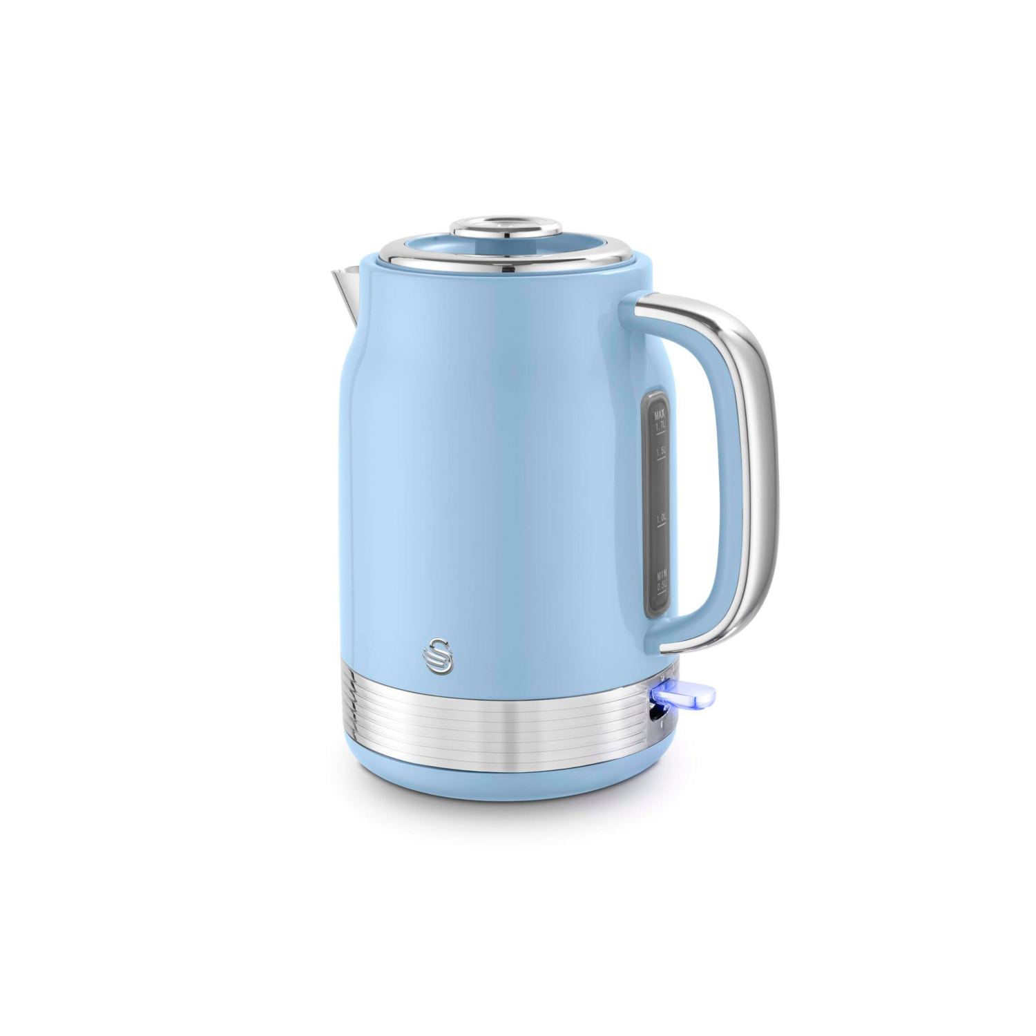 SWAN SK19025BLU RETRO 1.7 LITRE 3KW CORDLESS KETTLE IN BLUE - Image 14