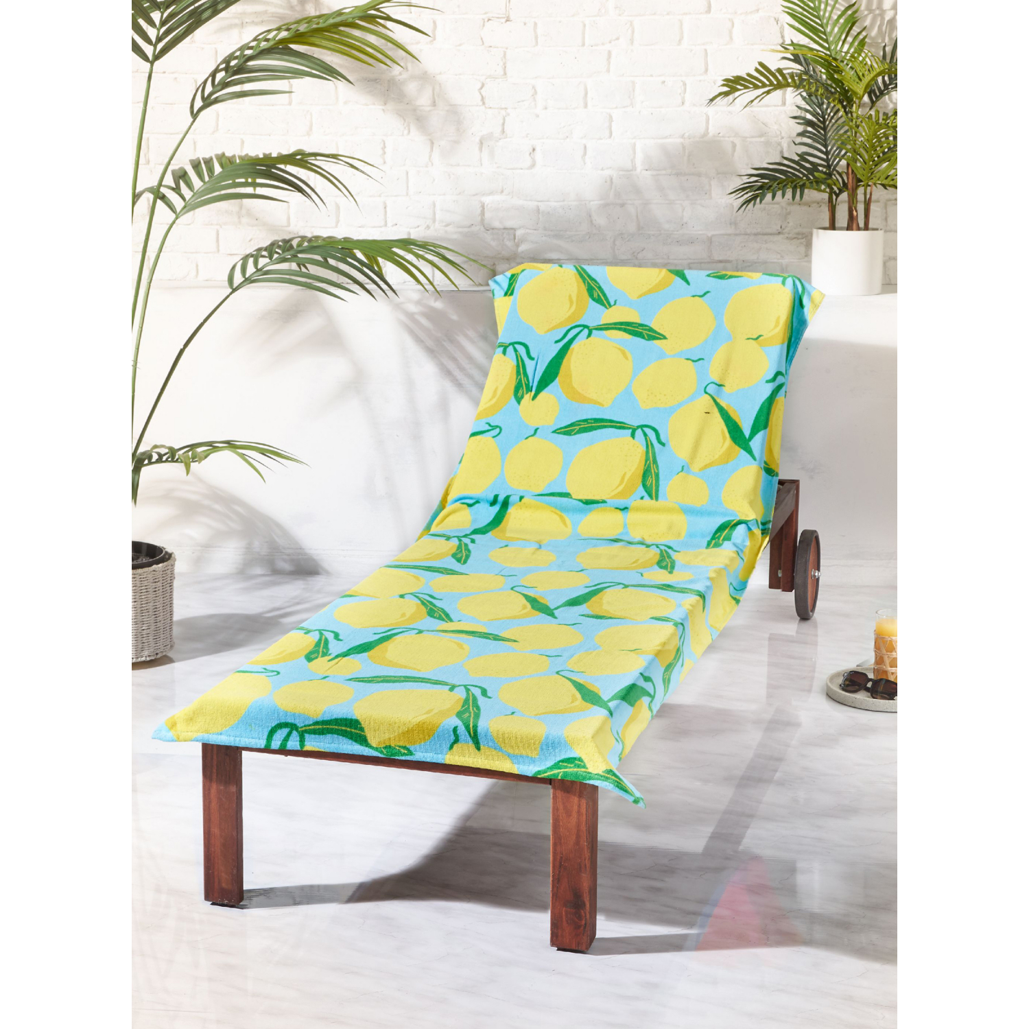 Cat Aqua Catherine Lansfield Lemons Sun Lounger Towel
