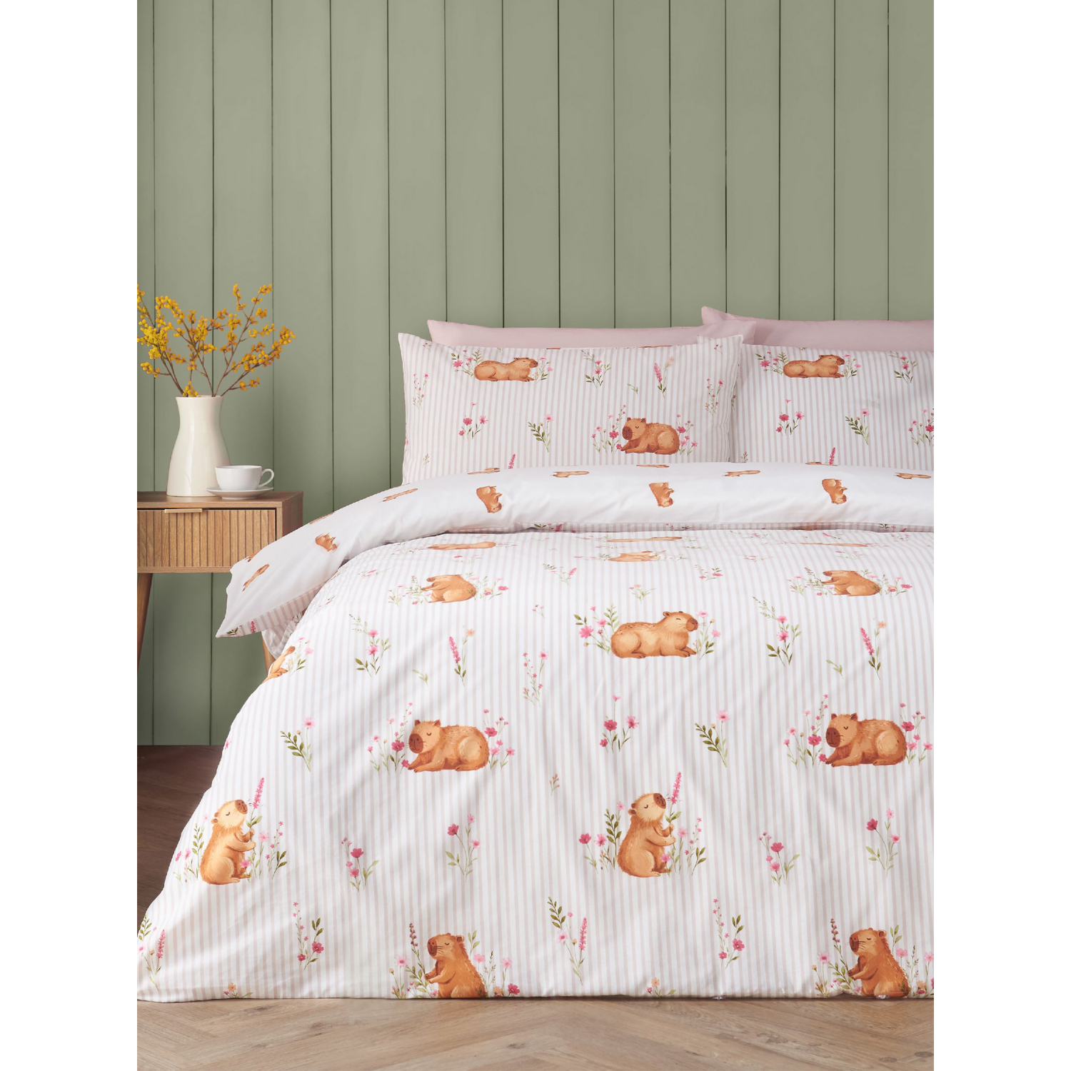 Happy Capybara Reversible Duvet Cover Set - Image 5