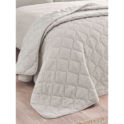 George Catherine Lansfield Natural Crinkle Seersucker Bedspread - Natural