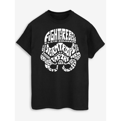 George NW2 Star Wars Stormtrooper Text Head Black T-Shirt