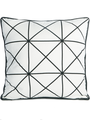 geometric print cushion