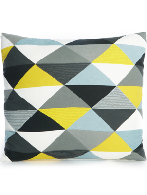 Geometric Triangle Print Cushion | Home 
