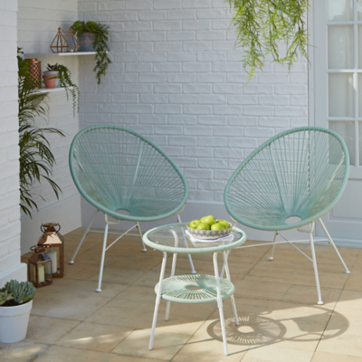 Camden Sunbaked 3 Piece Garden Bistro Set Outdoor Garden George At Asda