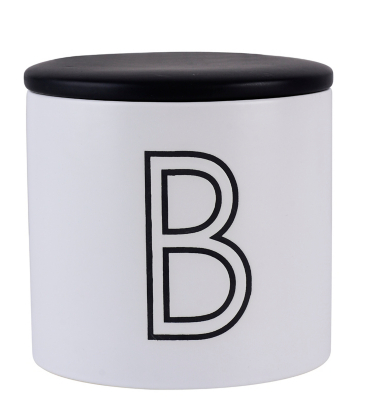 black biscuit jar