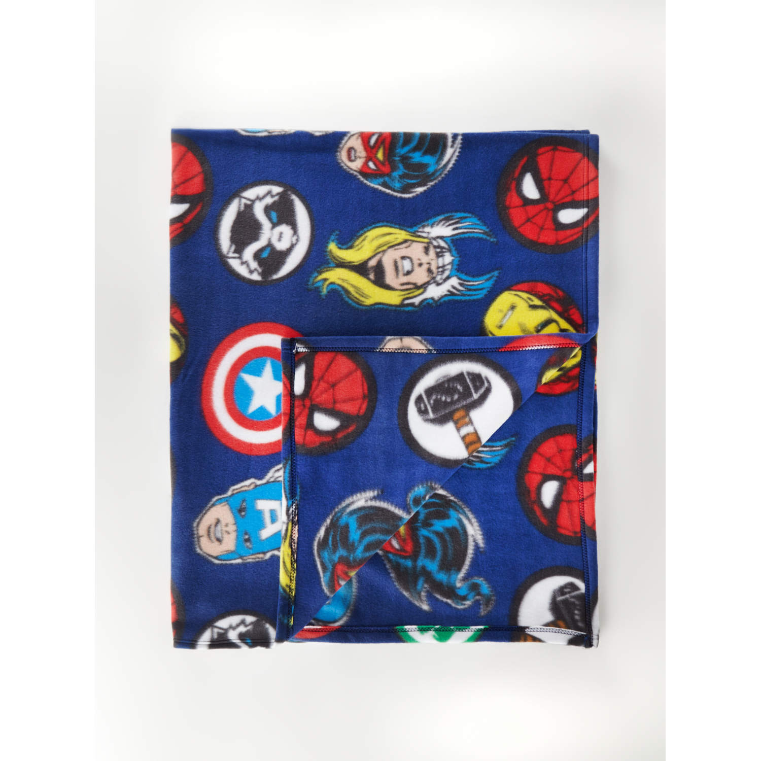 Marvel Blue The Avengers Fleece Throw - 120Cm X 150Cm