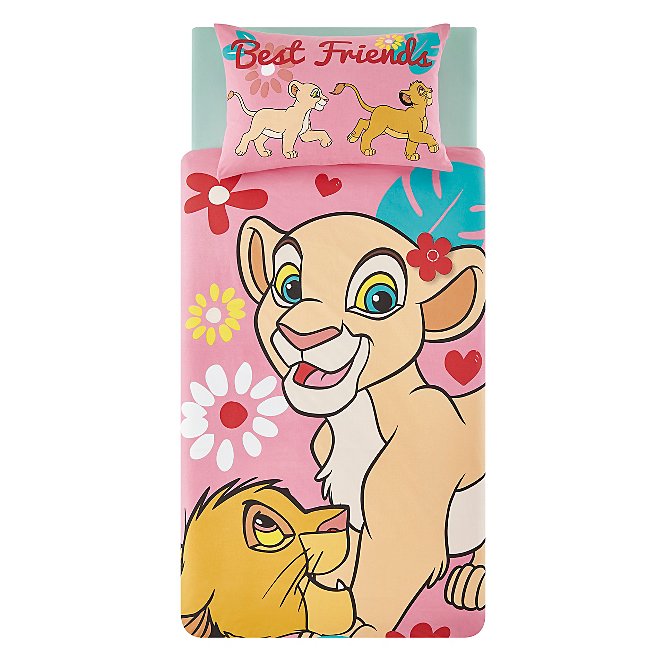 Pink Disney The Lion King Easy Care Duvet Set Single