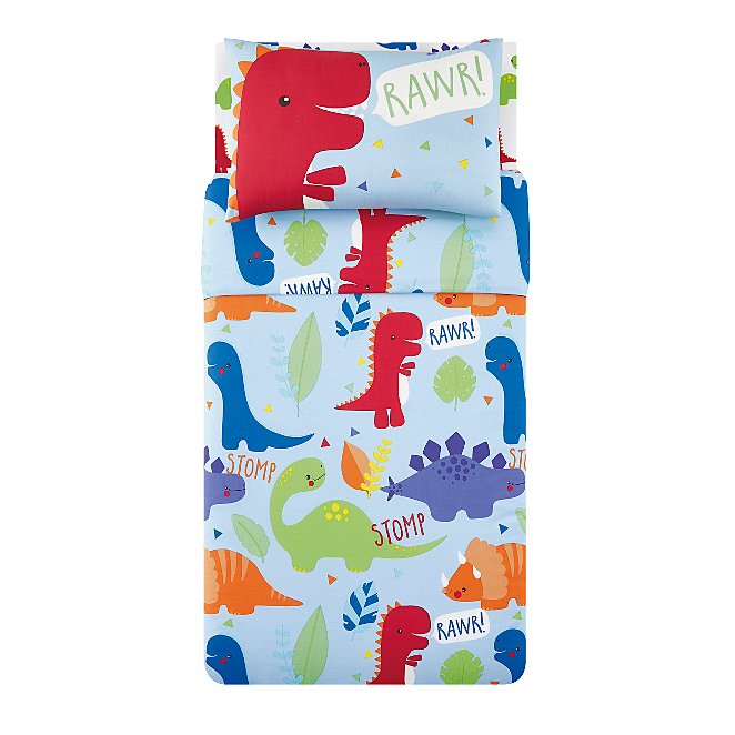 Dinosaur Print Easy Care Duvet Set Toddler Home George