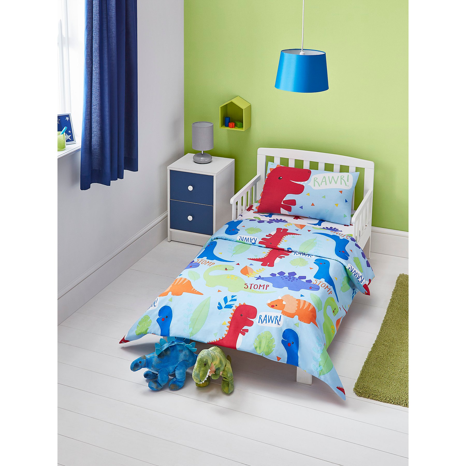 Dinosaur Print Easy Care Duvet Set Toddler Home George
