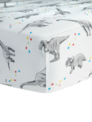 dinosaur fitted cot sheet