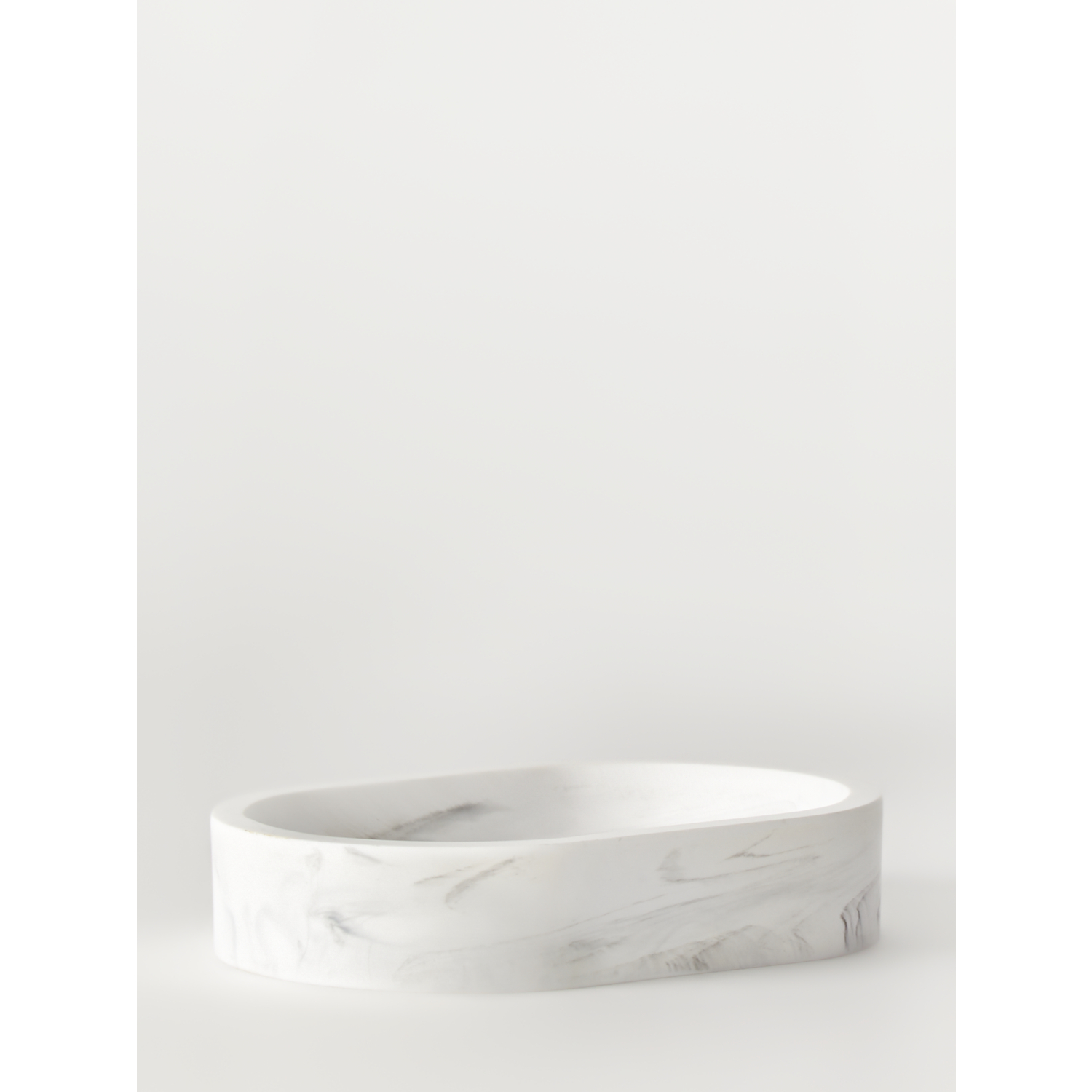 George White Marble Effect Soap Dish