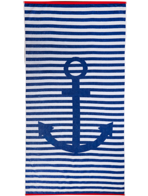 navy blue striped beach towels