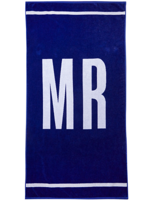 blue beach towel