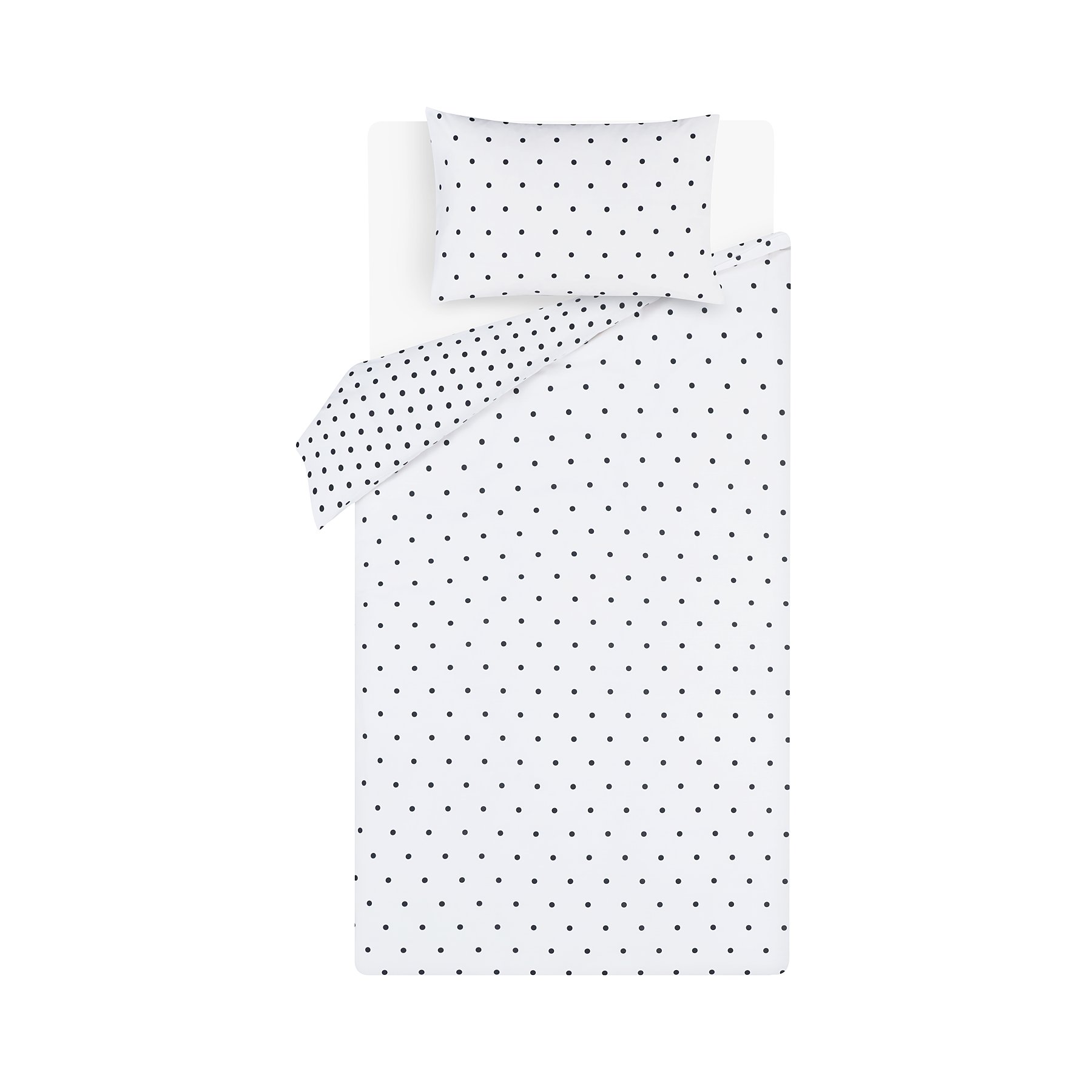 Polka Dot Easy Care Reversible Duvet Set Home George