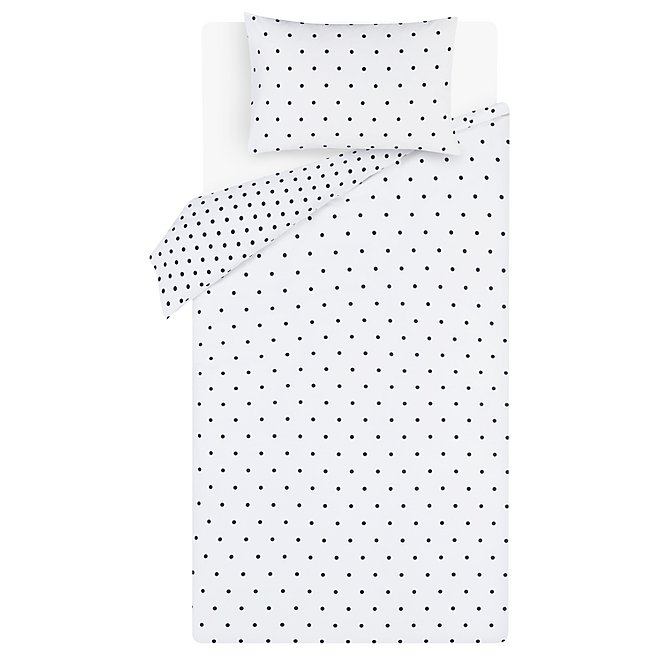 Polka Dot Easy Care Reversible Duvet Set Home George