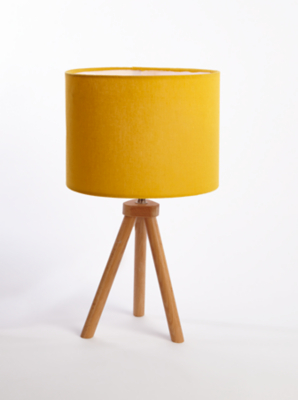 wooden tripod table lamp