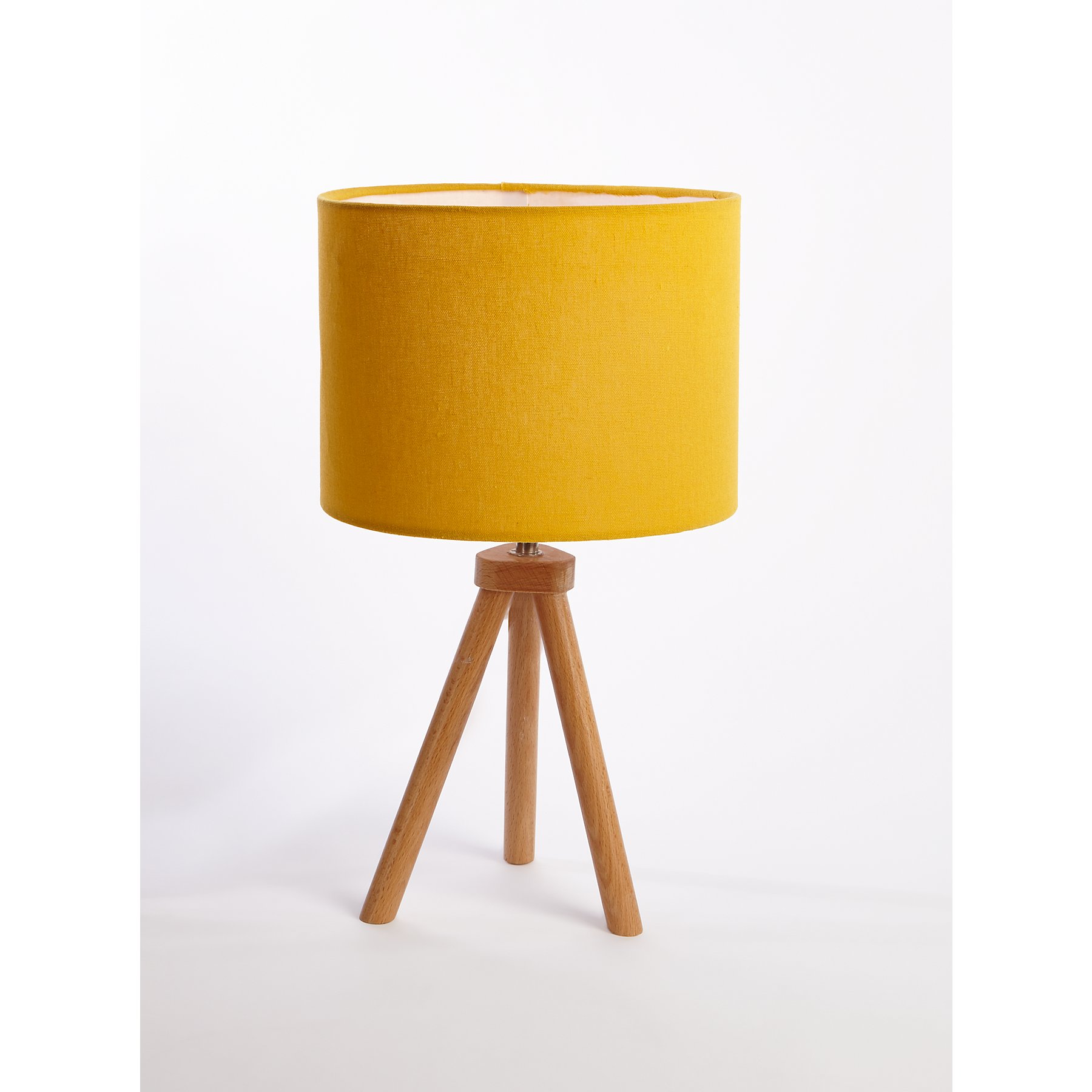 Yellow Wooden Tripod Table Lamp Home, Tripod Table And Floor Lamp Set