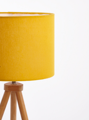 tripod floor lamp mustard