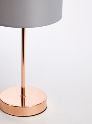 grey and rose gold lamps