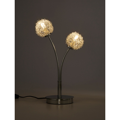George Silver Lc Double Allium Table Lamp 40Cm