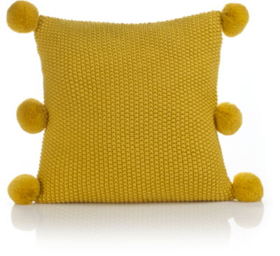 Yellow Pom Pom Cushion | Home | George 