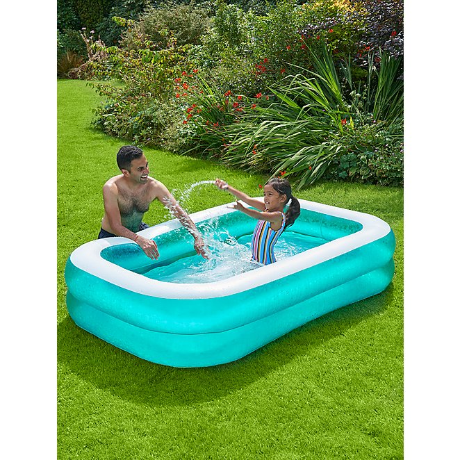 Clas sic Large Rectangular Family Paddling Swimming Pool for Garden & Outdoor suitable for kids & adult 