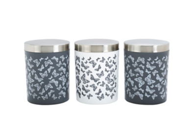 black tea coffee sugar canisters asda