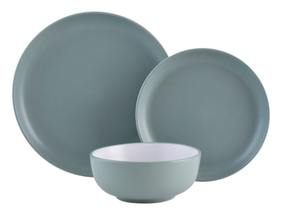 green dinnerware set