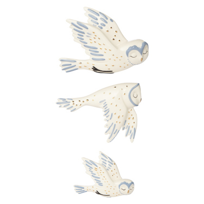 Flying Owls Ornament Set Of 3 Home George
