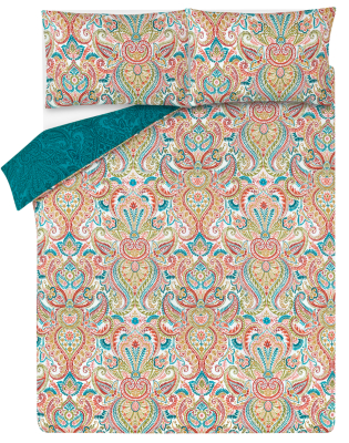Precious Paisley Patterned Easy Care Duvet Set Home George