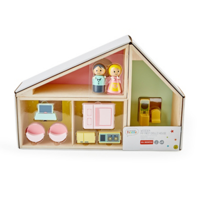 wooden dolls house figures asda