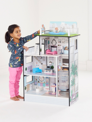 asda large dolls house furniture