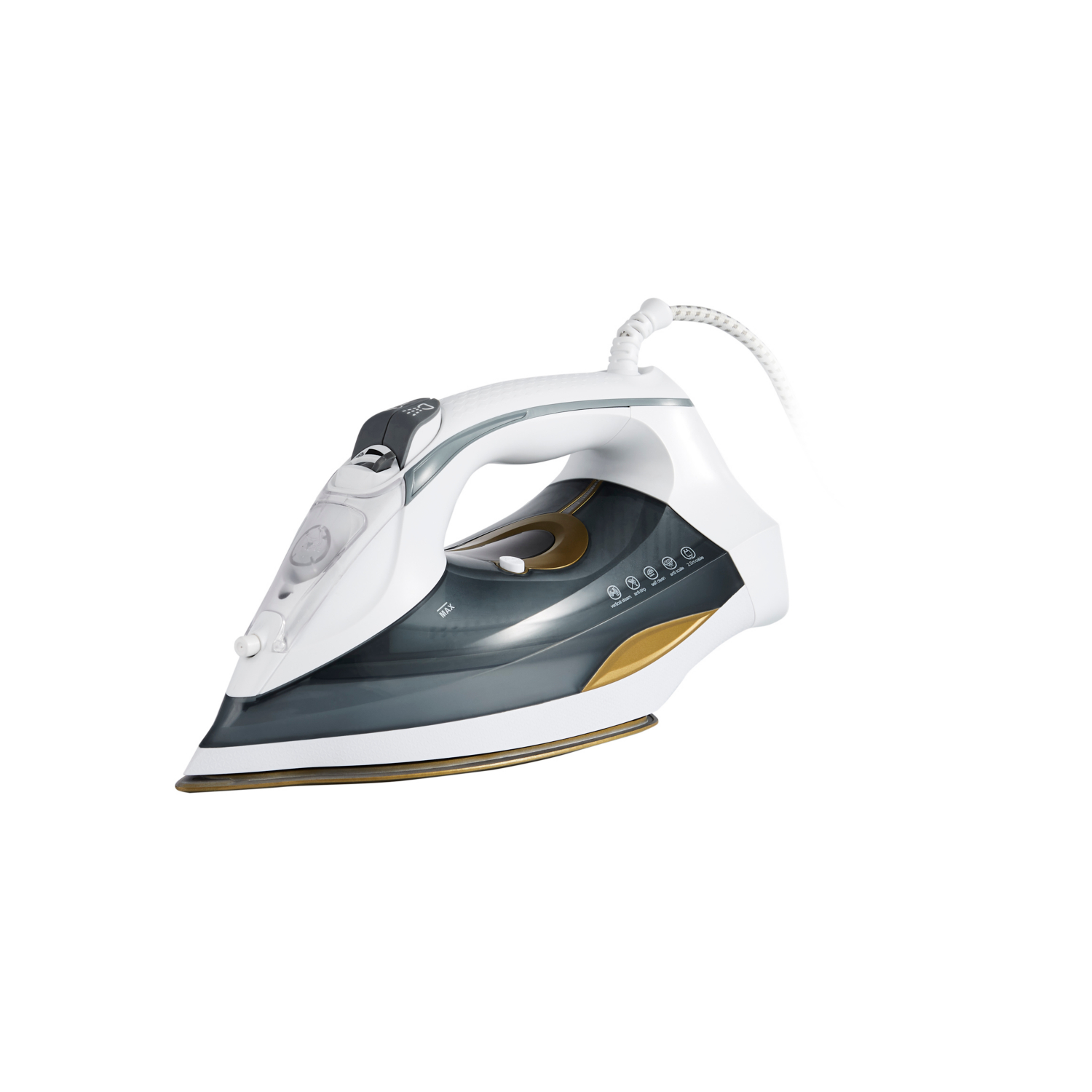 George White And Grey One Temperature Steam Iron Gsi401bg-20