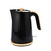 Black And Wood Textured Scandi Fast Boil Kettle 1.7L | Electricals | George at ASDA