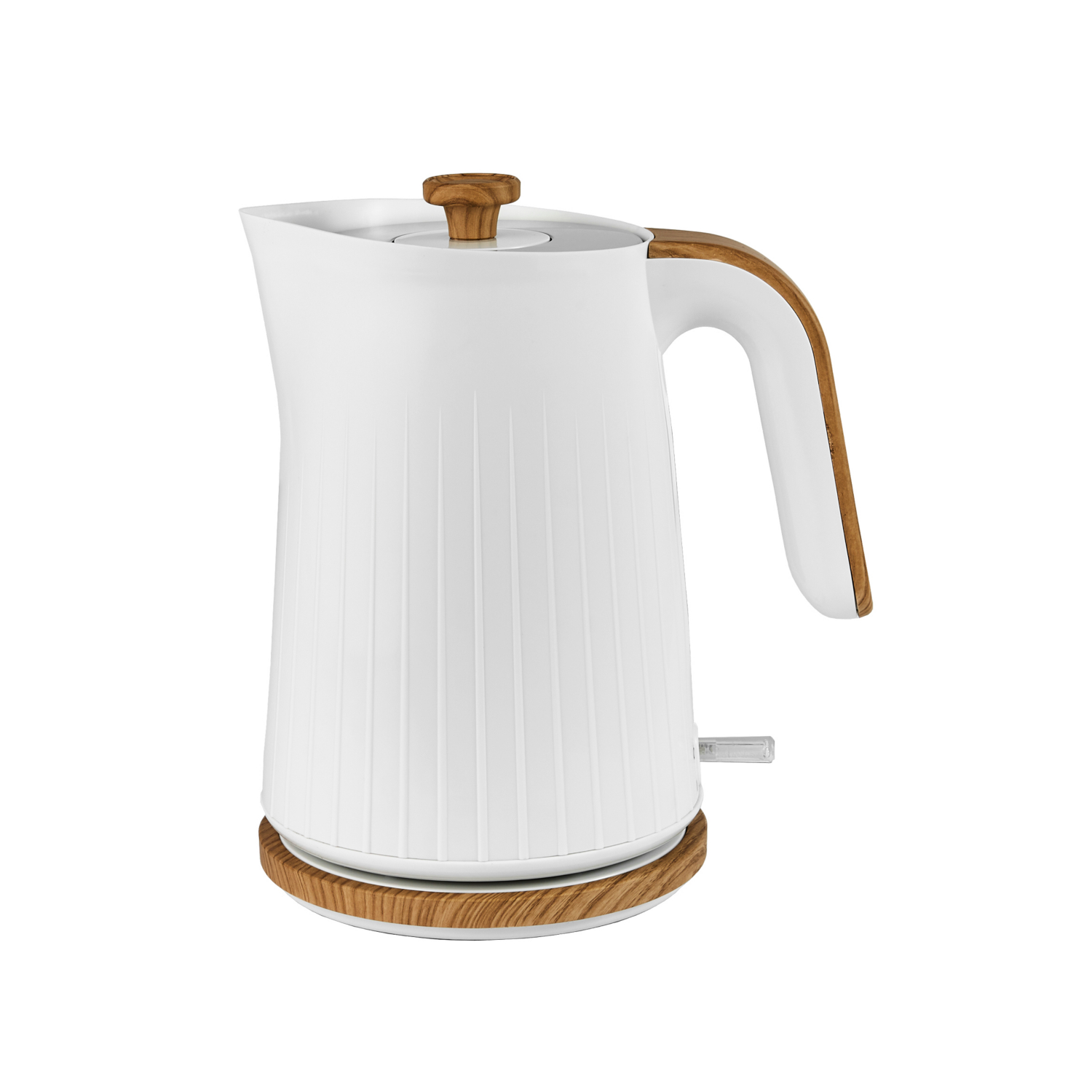 George White Wood Textured Scandi Fast Boil Kettle 1.7L