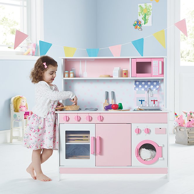Pink Wooden Kitchen Toys Character George At Asda