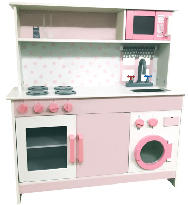 pink wooden kitchen george