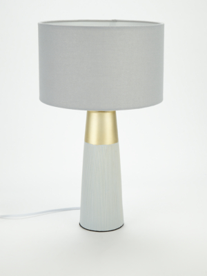 teal and gold lamp