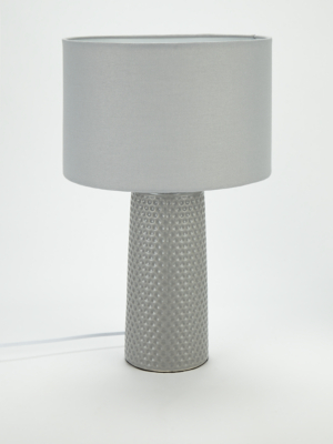grey and white lamp