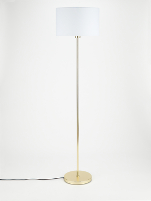 white and gold floor lamp