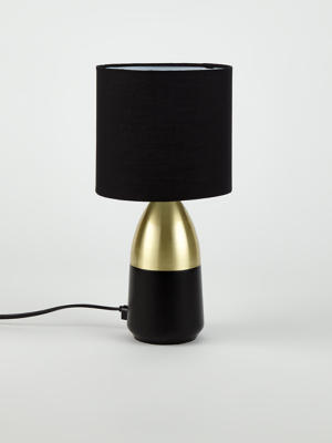 black and gold bedside lamps