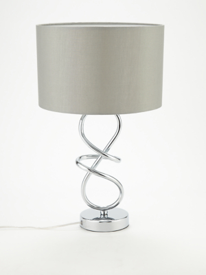 silver grey table lamp