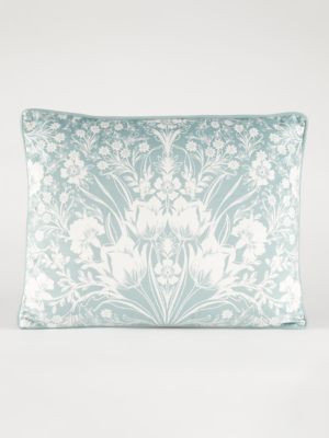 teal floral cushions