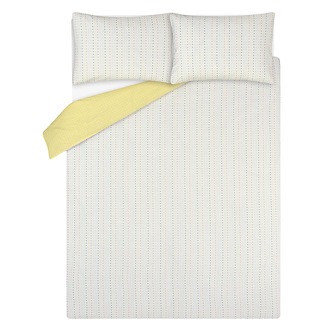 Pastel Polka Dot Easy Care Reversible Duvet Set Home George