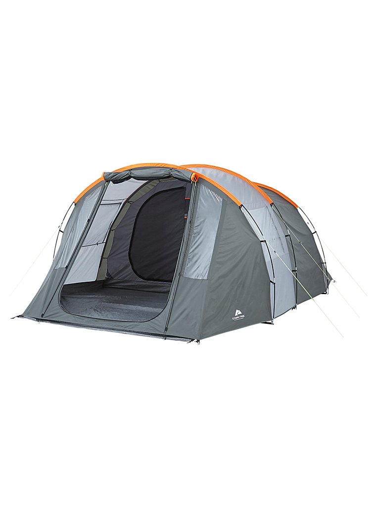 Ozark Trail Orange and Grey Tunnel Tent 6 Person, Outdoor & Garden